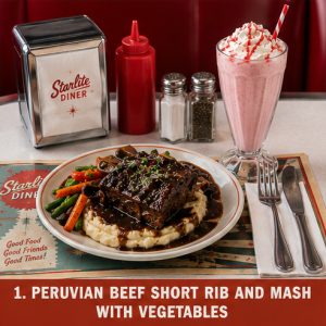 5/18 Monday - Peruvian Beef Short Rib with Mash and Vegetables