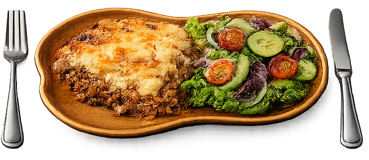 05/14 Thursday - Beef and Potato Bake served with Salad