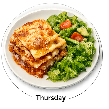 6/18 - Thursday - Chicken Lasagna and a Fresh Green Salad