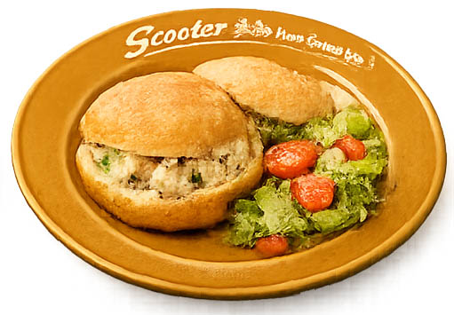 7/31 Friday Option 2 "Vetkoek” Filled with Chicken and Salad