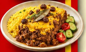 10/01 Thursday - Beef bobotie and yellow rice