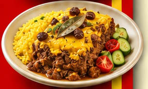 10/01 Thursday - Beef bobotie and yellow rice